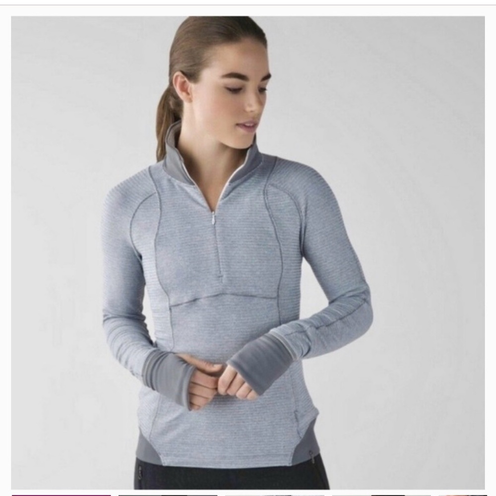 Lululemon Gray Long-Sleeve Athletic Top